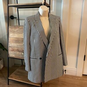NWT SUISTUDIO gingham blazer